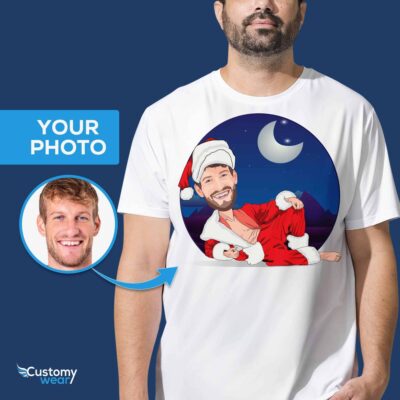 Get Festive with Our Custom Sexy Santa Claus Man Shirt T-shirts For Men www.customywear.com