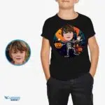 Spooktacular Fun with Our Custom Skeleton T-Shirt for Boys! Boy's T-shirts www.customywear.com 8