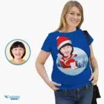 Get Ready to Sled into Fun with Our Sledding Santa Woman Shirt! T-shirts for Women www.customywear.com 10
