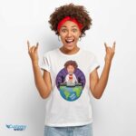 Personalisiertes Damen DJ Globe T-Shirt | Benutzerdefiniertes DJ-Musik-T-Shirt T-Shirts für Damen www.customywear.com 8