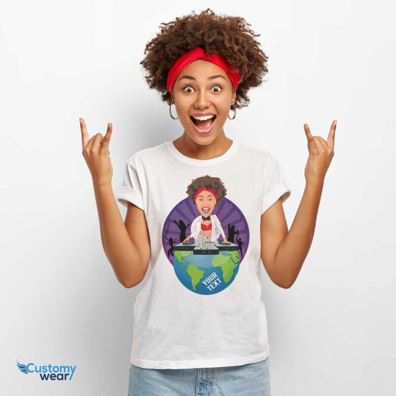 Camiseta de DJ para mujer, diseño de globo, ropa personalizada, 279-1.jpg