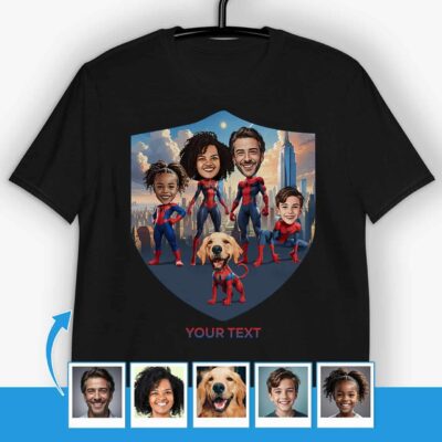Funny Family Vacation Shirts – Customized Spider Superhero Graphic Tee Family www.customywear.com 2