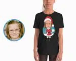 Personalized Youth Christmas Shirt | Custom Santa Claus Tee for Kids Girl's T-shirts www.customywear.com 8