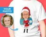 Personalized Youth Christmas Shirt | Custom Santa Claus Tee for Kids Girl's T-shirts www.customywear.com 7