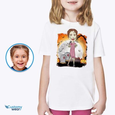 Personalized Zombie T-Shirt for All Ages | Custom Halloween Tee for Girls and More Girl's T-shirts www.customywear.com 2