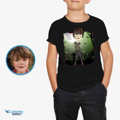 Personalized Zombie T-Shirt for All Ages | Custom Halloween Tee for Boys and More Boy's T-shirts www.customywear.com 2
