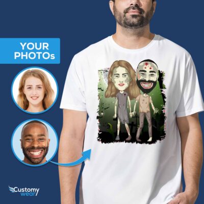 Personalized Zombie Couples Halloween T-Shirt T-shirts for Couple www.customywear.com