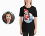 Personalized Christmas T-Shirt | Custom Santa Claus Snowboarding Tee for Women and Girls T-shirts for Women www.customywear.com 9