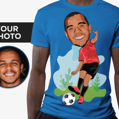 Personalized Soccer Player T-Shirt | Custom Football Tee with Playground Kick Customywear www.customywear.com Personalized Soccer Player T-Shirt | Custom Football Tee with Playground Kick T-shirts For Men www.customywear.com