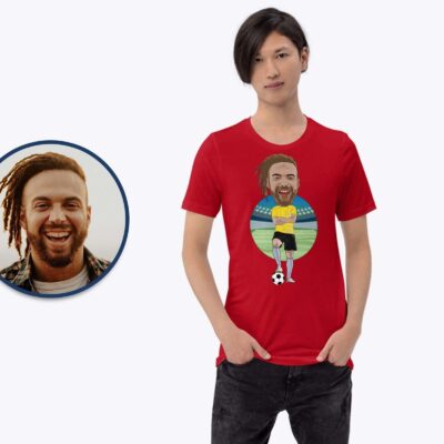 Personalized Soccer Player T-Shirt | Custom Football Tee with Stadium Background T-shirts For Men www.customywear.com 2