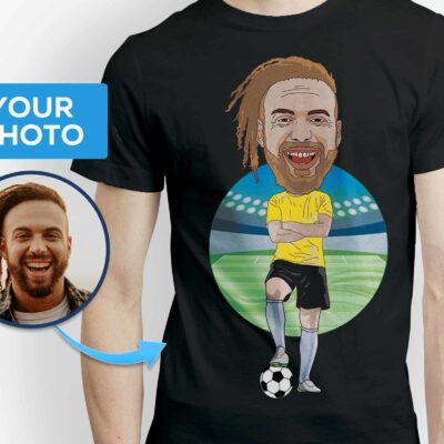 Personalized Soccer Player T-Shirt | Custom Football Tee with Stadium Background T-shirts For Men www.customywear.com