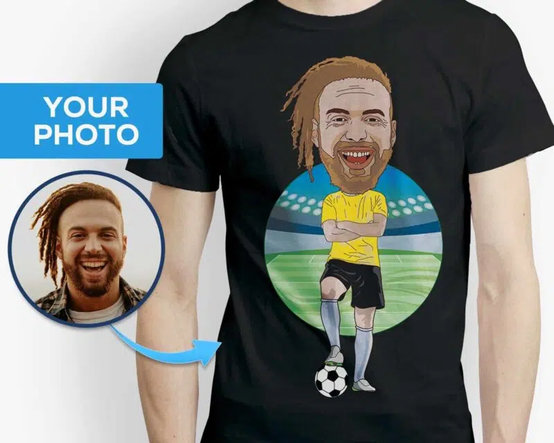Personalized Soccer Player T-Shirt | Custom Football Tee with Stadium Background Sports Shirts www.customywear.com 8