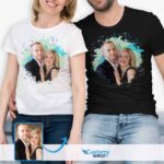 Camiseta personalizada com foto para novo casal | Presentes especiais para noivado Presentes personalizados - Color Splash www.customywear.com 6