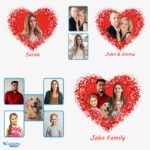 Tricou cu fotografii personalizat cu flori de Valentines Valentines – Simbol personalizat al inimii Cadouri personalizate - Inimă de flori www.customywear.com 8