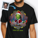 Tricou personalizat de Crăciun Grouch pentru bărbați – Tricouri unice de Crăciun Cadouri personalizate - Ai Grinch www.customywear.com 4