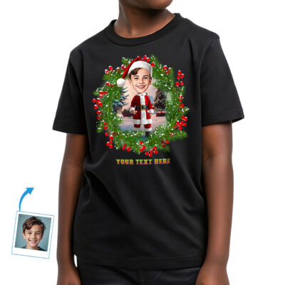Custom Father Christmas T-Shirt for Boys – Stylish Custom X-Mas Shirt for Kids Boy's T-shirts www.customywear.com