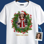 Personalized Father Christmas Tee for Women – Creative Christmas Shirt Design Ideas T-shirts for Women www.customywear.com 3