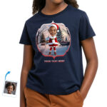 Veselé vianočné tričko – Santa Claus tričko na mieru pre dievčatá Customywear www.customywear.com 5 Merry Christmas Shirt – Custom Santa Claus T-Shirt for Girls Girl's T-shirts www.customywear.com 5