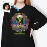 Egyedi karácsonyi Grouch póló feleségnek – egyedi karácsonyi póló nőknek Egyedi ajándékok – Ai Grinch www.customywear.com 7