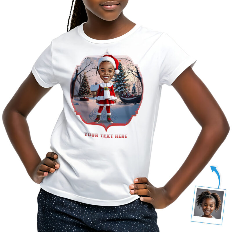 Merry Christmas Shirt – Custom Santa Claus T-Shirt for Girls Customywear www.customywear.com Merry Christmas Shirt – Custom Santa Claus T-Shirt for Girls Girl's T-shirts www.customywear.com