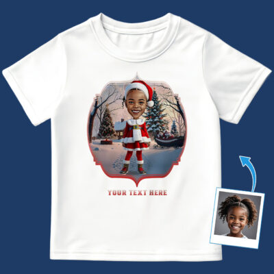 Merry Christmas Shirt – Custom Santa Claus T-Shirt for Girls Girl's T-shirts www.customywear.com 2
