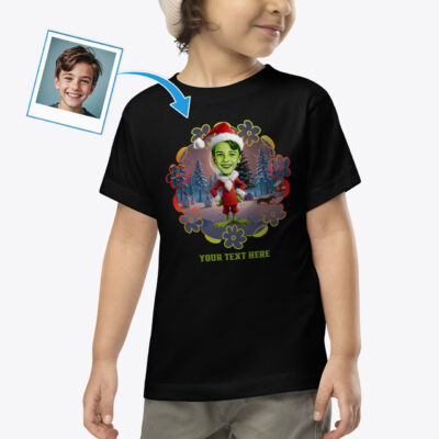 Custom Christmas Grouch T-Shirt for Boys – Stylish Grinch Shirt for Kids Boy's T-shirts www.customywear.com