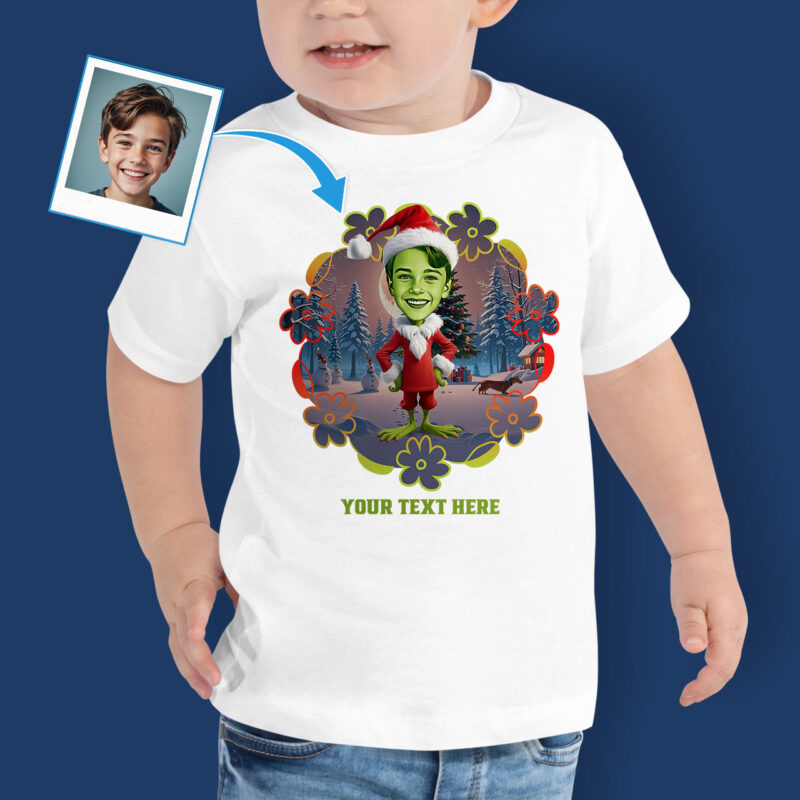 Son’s Birthday Christmas Grouch T-Shirt – Creative Santa Shirt for Celebrations Custom Gifts - Ai Grinch www.customywear.com 3
