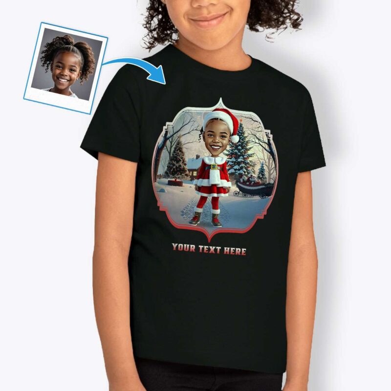 Vianočné tričká na mieru – Narodeninové tričko pre batoľatá Santa Claus Darčeky na mieru – Ai Santa Claus www.customywear.com 4
