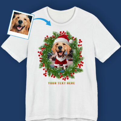 Grappig huisdier T-shirt - schattig grappig kerst hondenshirt voor huisdiereigenaren Maatkleding www.customywear.com Funny Pet T-Shirt – Adorable Funny Christmas Dog Tee for Pet Owners Pet www.customywear.com