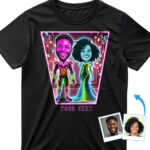 Personalisiertes Neon-LED-Schild-T-Shirt für Paare – Individuelle Foto-Leuchtkunst, einzigartiges Geschenk für Hochzeiten, Geburtstage und Feiertage Paar Www.customywear.com 29