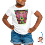 Custom Neon LED Sign T-Shirt for Toddler Girls – Personalized Photo Character Tee, Unique Gift for Kids Custom Gifts - Neon Led www.customywear.com 19
