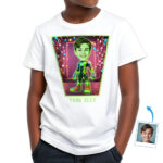 Custom Neon LED Sign T-Shirt for Boys – Personalized Photo Character Tee, Unique Gift for Kids Boy's T-shirts www.customywear.com 30