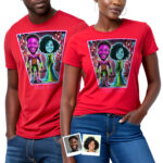 Personalisiertes Neon-LED-Schild-T-Shirt für Paare – Individuelle Foto-Leuchtkunst, einzigartiges Geschenk für Hochzeiten, Geburtstage und Feiertage Paar www.customywear.com 32