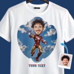 Custom Ironman Superhero T-Shirt with Your Photo Custom Gifts - Ironman www.customywear.com 29