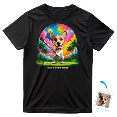 Custom Pet Golf T-Shirt – Personalized Golf Player Design from Your Pet’s Photo Pet www.customywear.com
