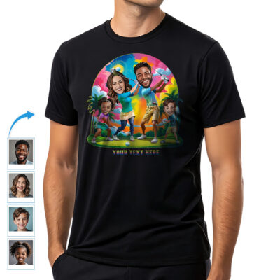 Custom Golf T-Shirt – Personalized Golf Player Design from Your Photo Family www.customywear.com