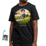 Maglietta personalizzata per disc golf per ragazzi - Maglietta personalizzata per giocatori di disc golf per ragazzi T-shirt da bambino www.customywear.com 28