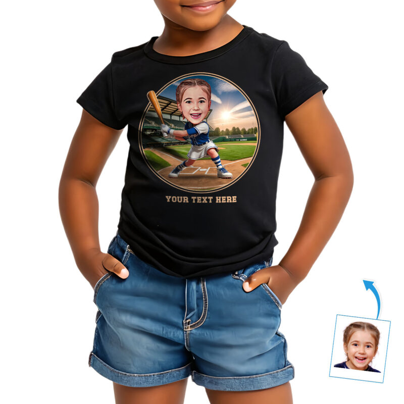 幼児の女の子向け、パーソナライズされた野球Tシャツ - 野球選手の写真入りカスタムTシャツカスタムギフト - Ai Baseball www.customywear.com 16