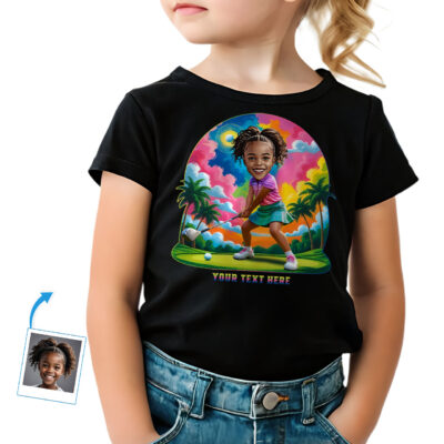 Custom Toddler Girls’ Golf T-Shirt – Personalized Golf Player Design from Photo Toddler Girl T-shirts www.customywear.com