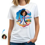 Kohandatud prantsuse-teemaline naiste T-särk – isikupärastatud fototegelase T-särk Kohandatud kingitused – Prantsuse kultuur www.customywear.com 28