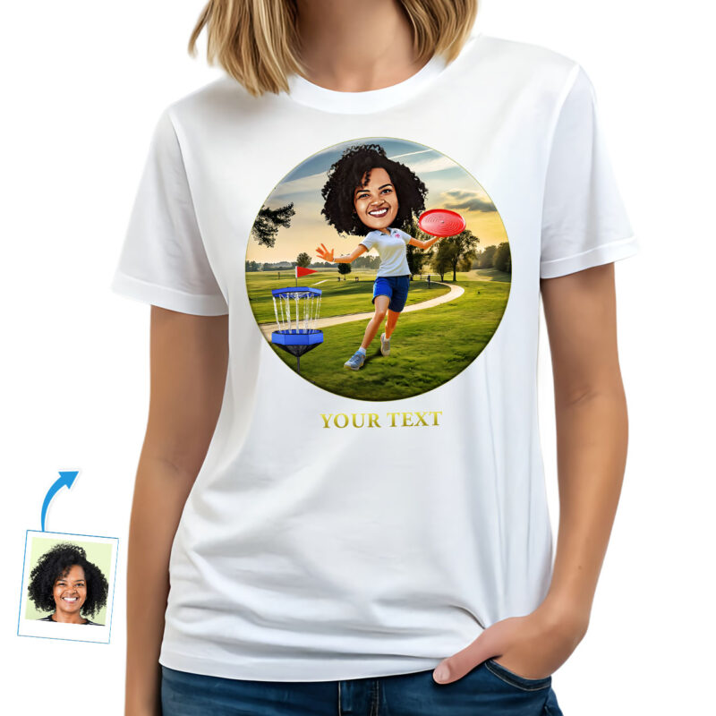 Camiseta personalizada de disc golf para mujer: camiseta personalizada de disc golfista femenina Regalos personalizados - Disc golf www.customywear.com 27