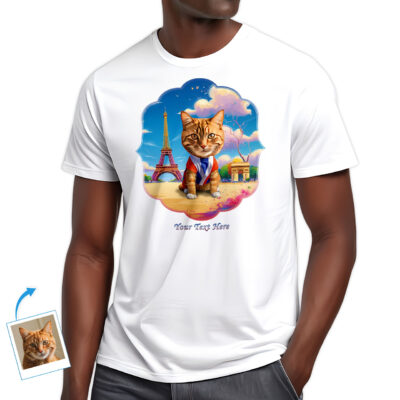 Aangepast Frans T-shirt voor huisdieren - gepersonaliseerd T-shirt met fotokarakter voor honden, katten en meer Huisdier www.customywear.com 2