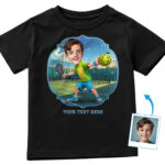 Custom Pickleball T-Shirt for Boys – Personalized Photo Player Character Design Boy's T-shirts www.customywear.com 29