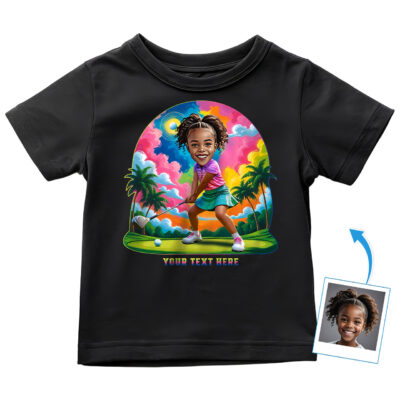 Custom Toddler Girls’ Golf T-Shirt – Personalized Golf Player Design from Photo Toddler Girl T-shirts www.customywear.com 2