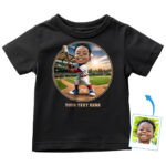 Camiseta de beisebol personalizada para meninos – Camiseta com foto personalizada de jogador de beisebol Presentes personalizados - Ai Baseball www.customywear.com 18