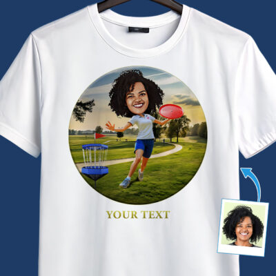 Personalized Disc Golf T-Shirt for Women – Custom Female Disc Golf Player Shirt T-shirts for Women www.customywear.com 2