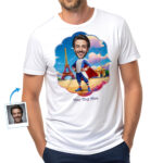 Anpassad T-shirt med franskt tema för män – T-shirt med personlig fotokaraktär Anpassade presenter – fransk kultur www.customywear.com 30