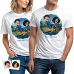 Custom Matching Pickleball T-Shirts for Couples – Personalized Photo Player Design Couple www.customywear.com 30