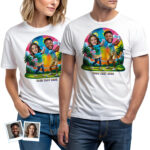 Custom Couple Golf T-Shirt – Personalized Golf Player Design from Your Photo Couple www.customywear.com 30