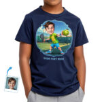 Custom Pickleball T-Shirt for Boys – Personalized Photo Player Character Design Boy's T-shirts www.customywear.com 31